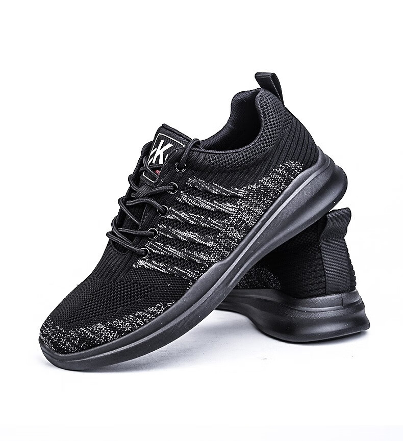 双凤2021春季新款舒适软底时尚系带运动休闲男鞋跑步鞋单71a1003黑色