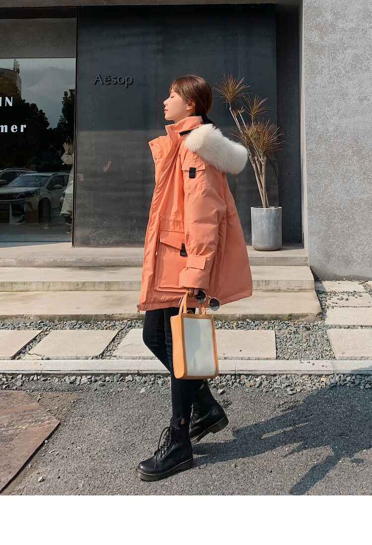 邦尼琼斯 派克服女2020年冬装新款女装韩版羽绒棉服女宽松ins小个子