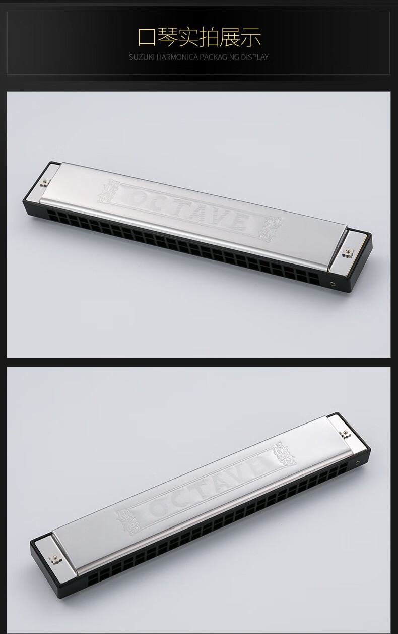 日本通宝重音口琴24孔c调9624tombo高级学生初学成人专业演奏乐器 c