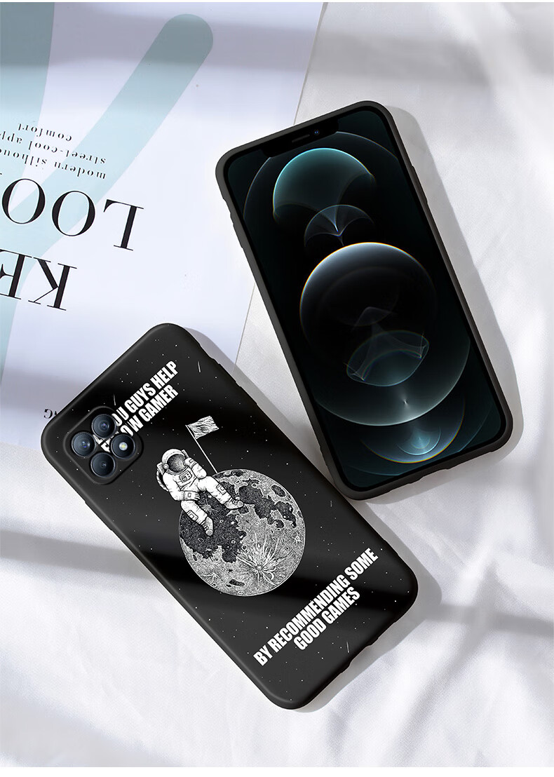 誊扬opporeno4se手机壳 5g保护套液态硅胶全包卡通宇航员防摔软壳男女