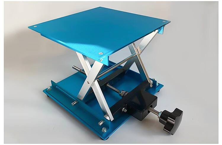 苏品升级版实验室升降台铝氧化电动款手动250 300mm小型升降平台 电动