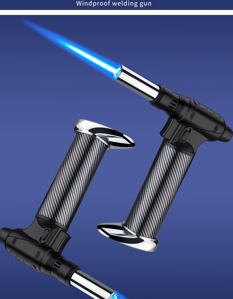 一体式充气直喷厨房家用点火器烧烤艾灸喷火枪 深红色【图片 价格