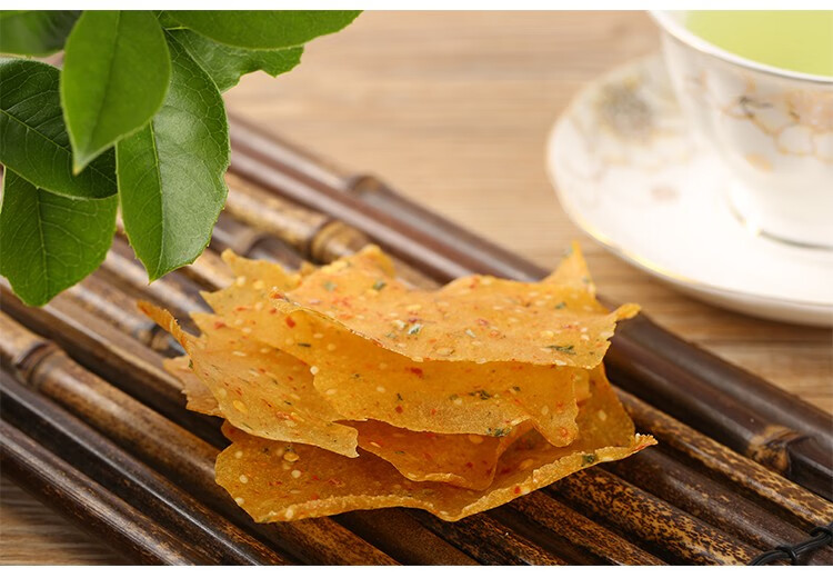 橙谣 手工烫皮骨 江西赣州赣南客家美食大余特产 薄脆蒜香辣骨玉兰片