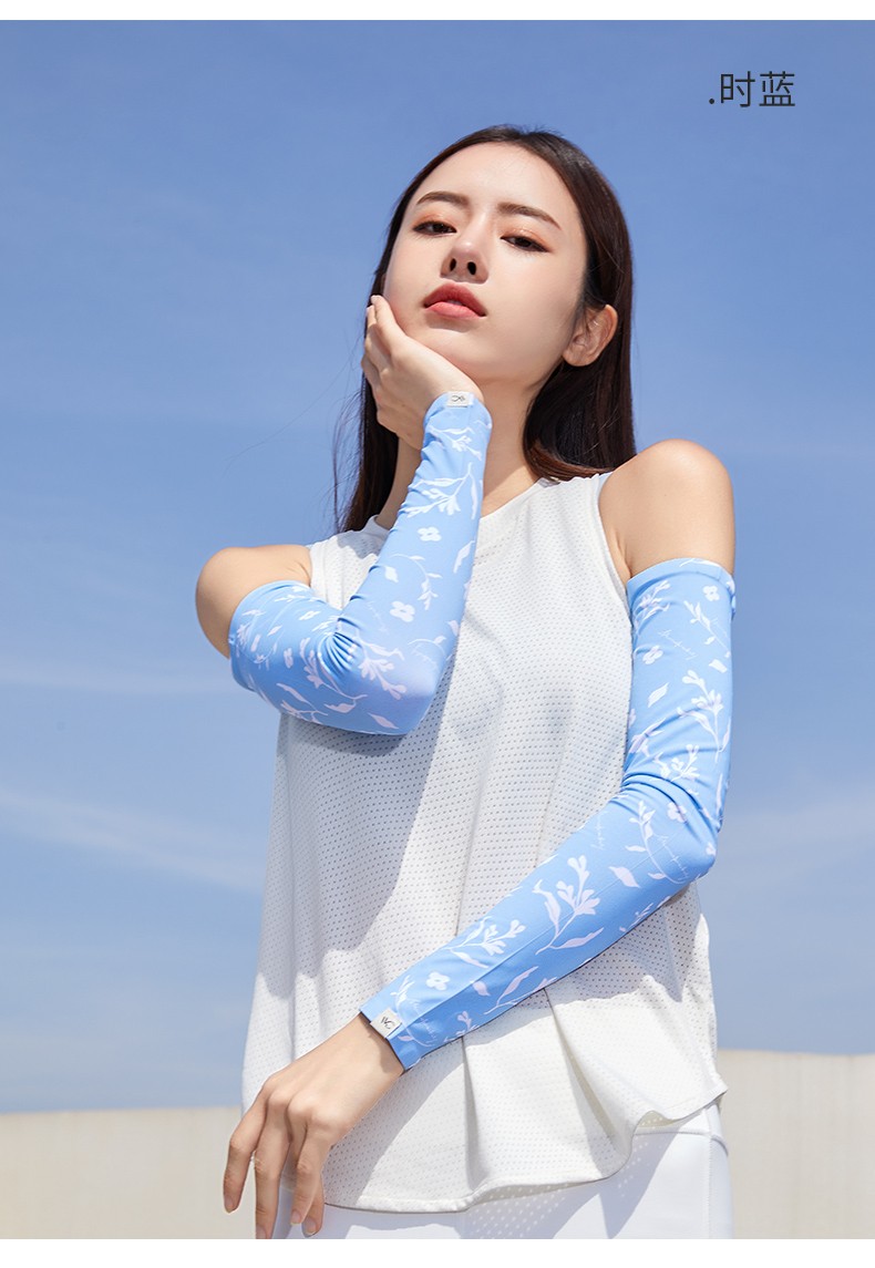 袖套防晒冰丝袖套遮阳防紫外线手套防晒袖套泫雅版冰袖直筒热恋均码