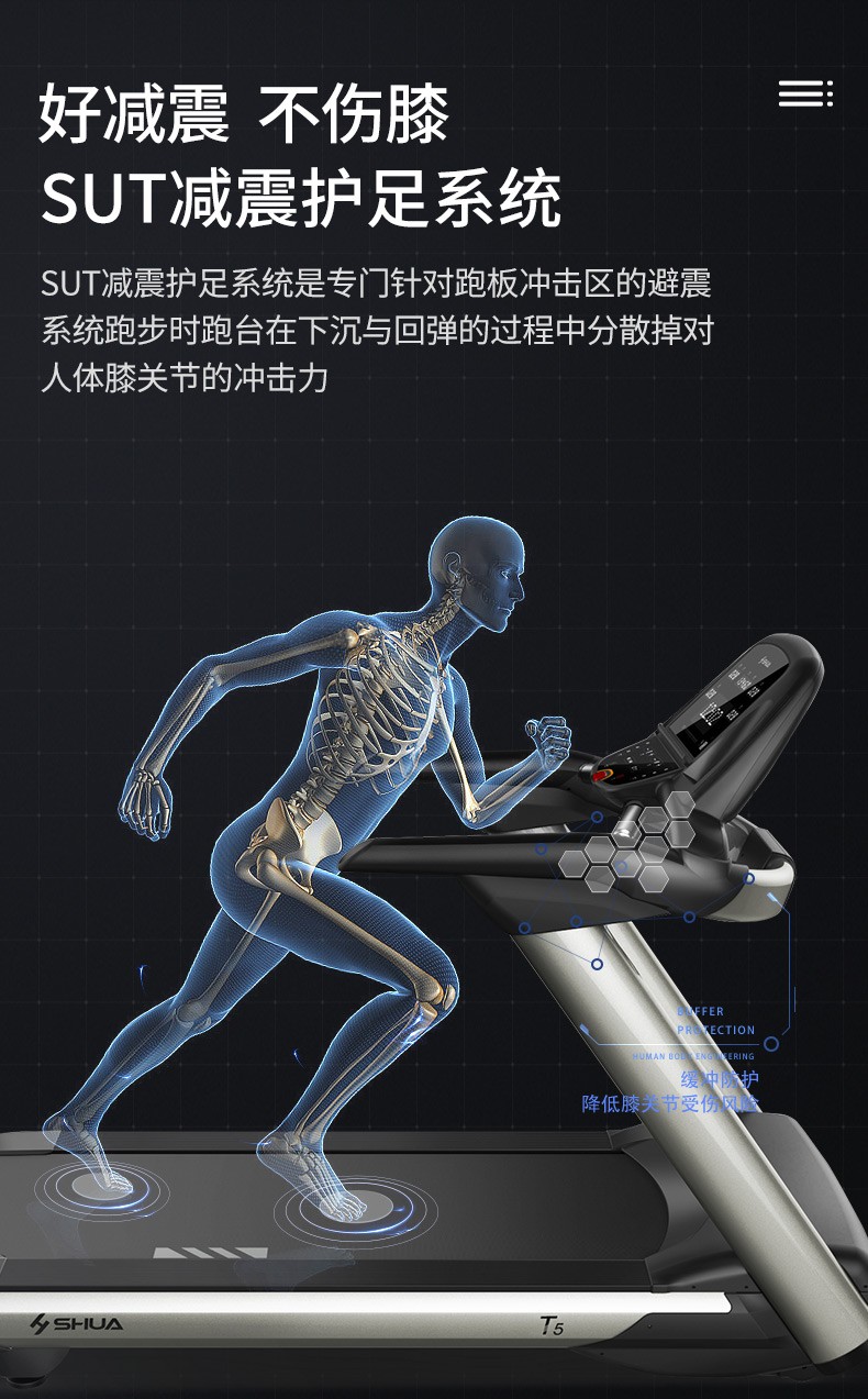 舒华跑步机家用t5豪华多功能健身器材商用跑步机高端健身房sh5527sht