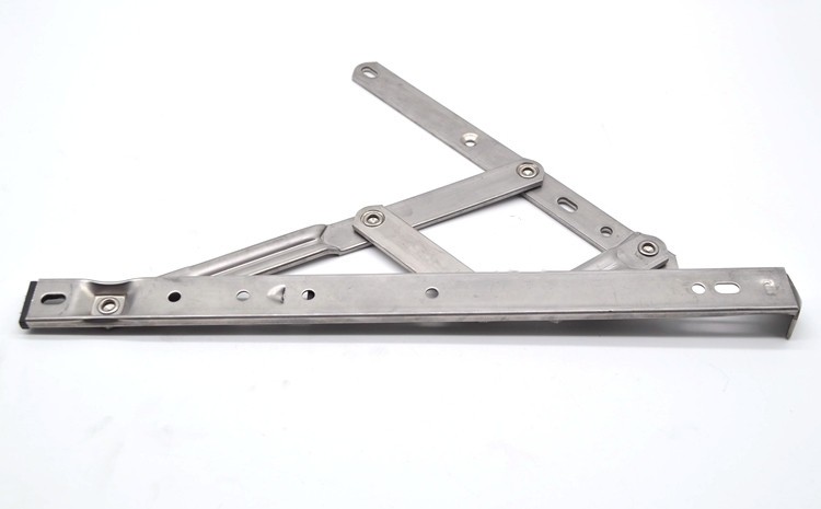 304不锈钢滑撑平开窗户铰链塑钢铝合金门窗滑轨支架四连杆防风撑 18