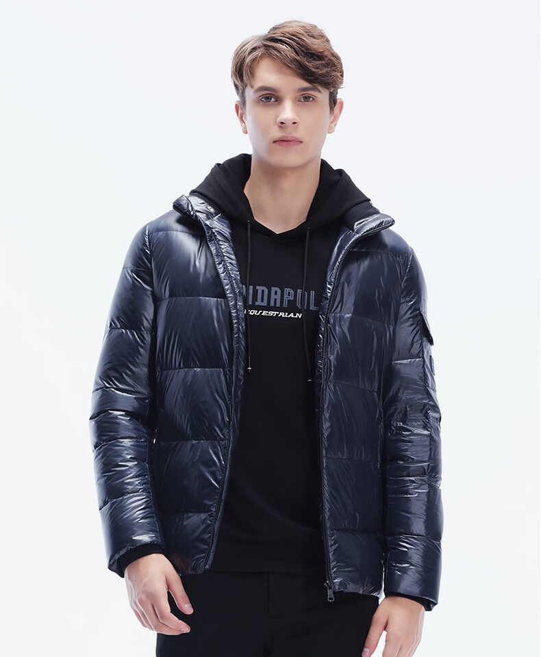 londapolo伦德保罗2020冬季新款短款保暖百搭款羽绒服深蓝色50