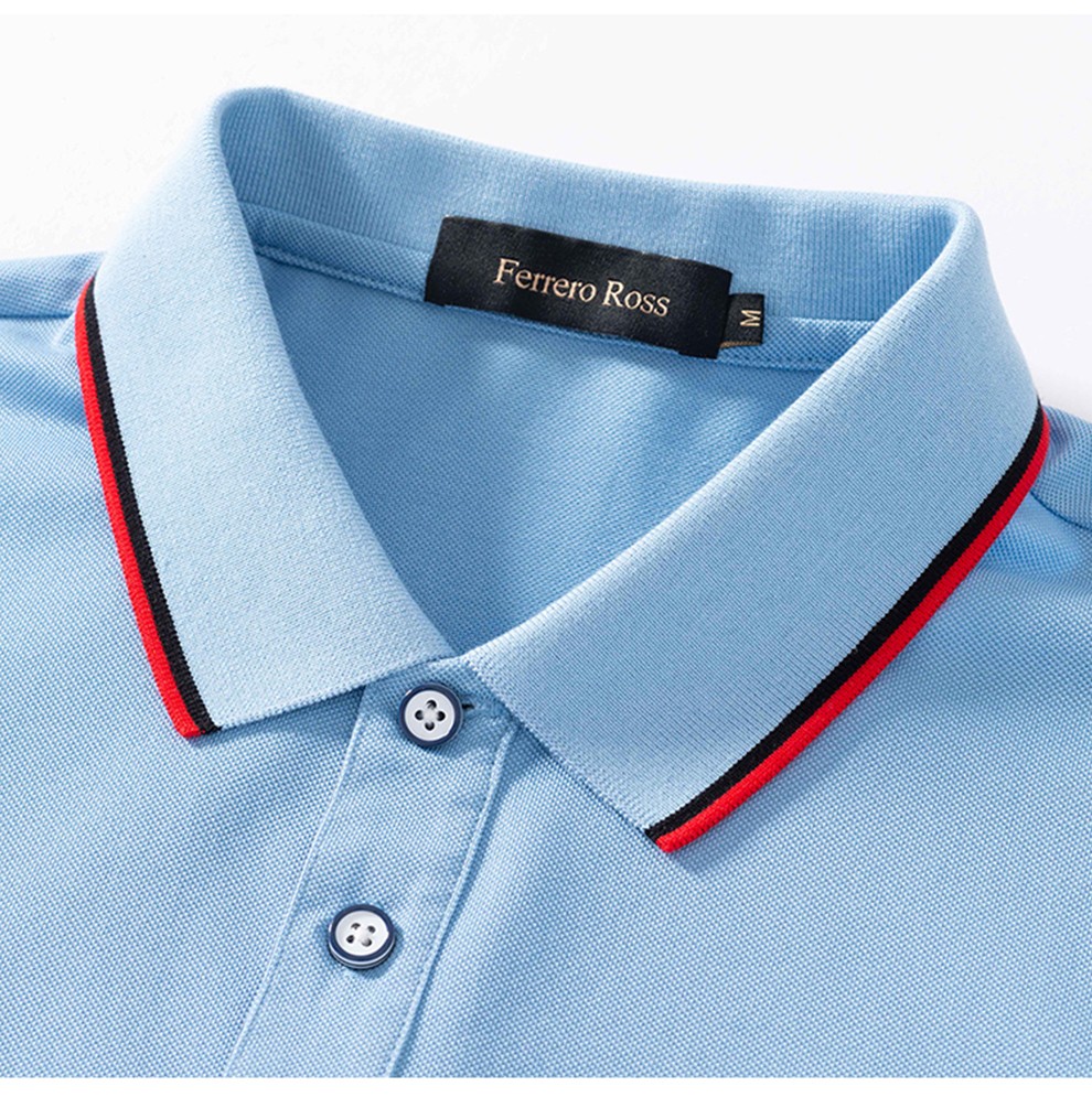 清凉一夏ferreroross男士2022春夏轻薄时尚商务休闲t恤polo衫hs213115