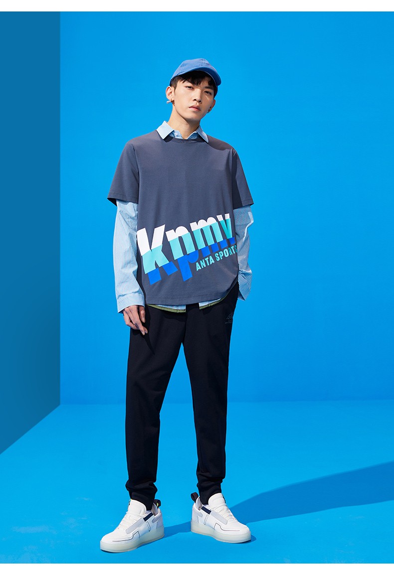 【陈飞宇同款】安踏运动t恤男士2021夏季新款沁凉环保纱半袖体恤圆领