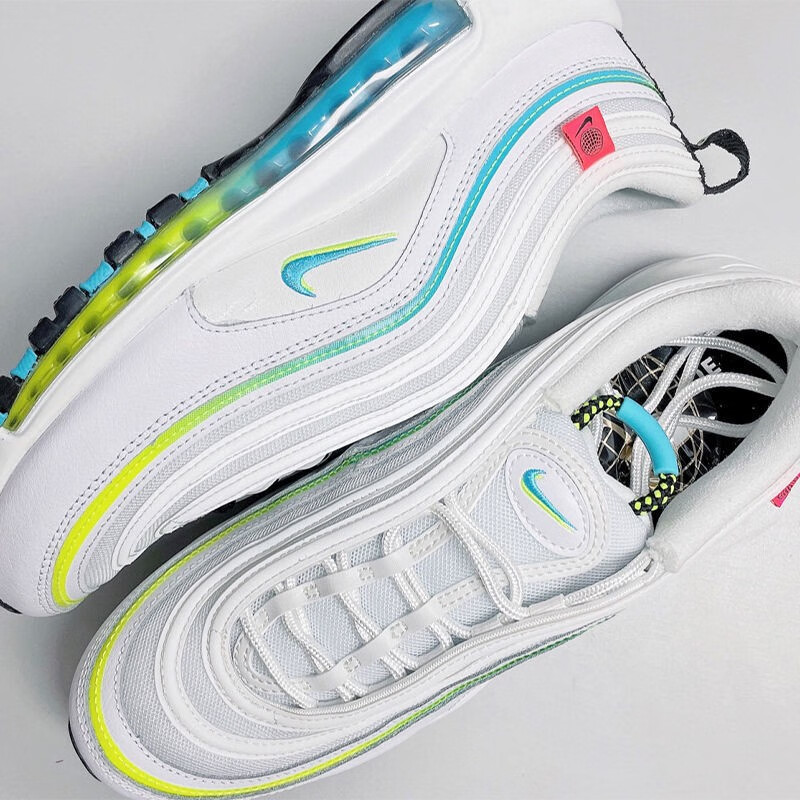 耐克(nike)耐克(nike)airmax97银子弹运动鞋软木塞奶白蓝全掌气垫3m