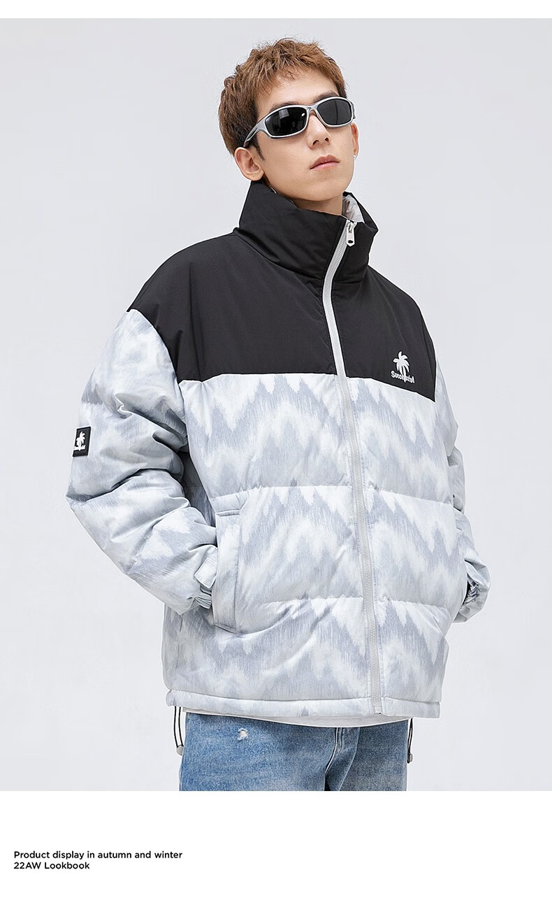 nasa giss官方联名 棉服男秋冬季男女同款情侣装国潮棉衣立领面保暖包