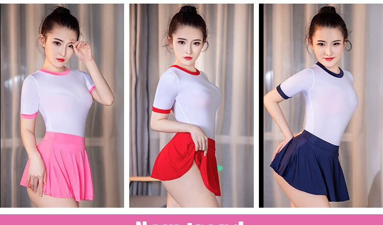 欲之诱惑情趣内衣女日系学生制服套装弹透视镂空高开叉免脱开裆死库水