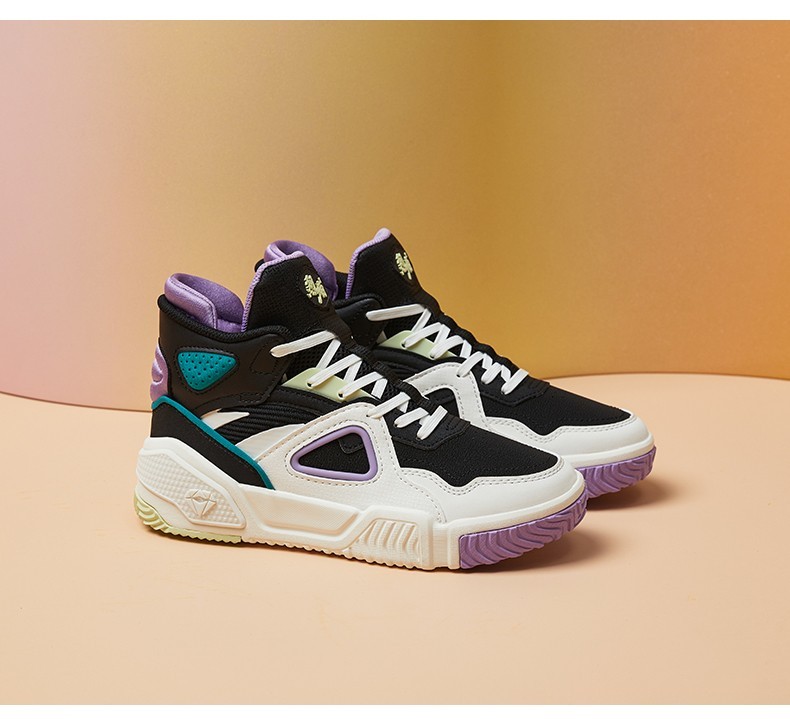 安踏烈焰高帮板鞋女鞋夏季新款潮流高帮运动鞋子女士休闲鞋官方旗舰泥