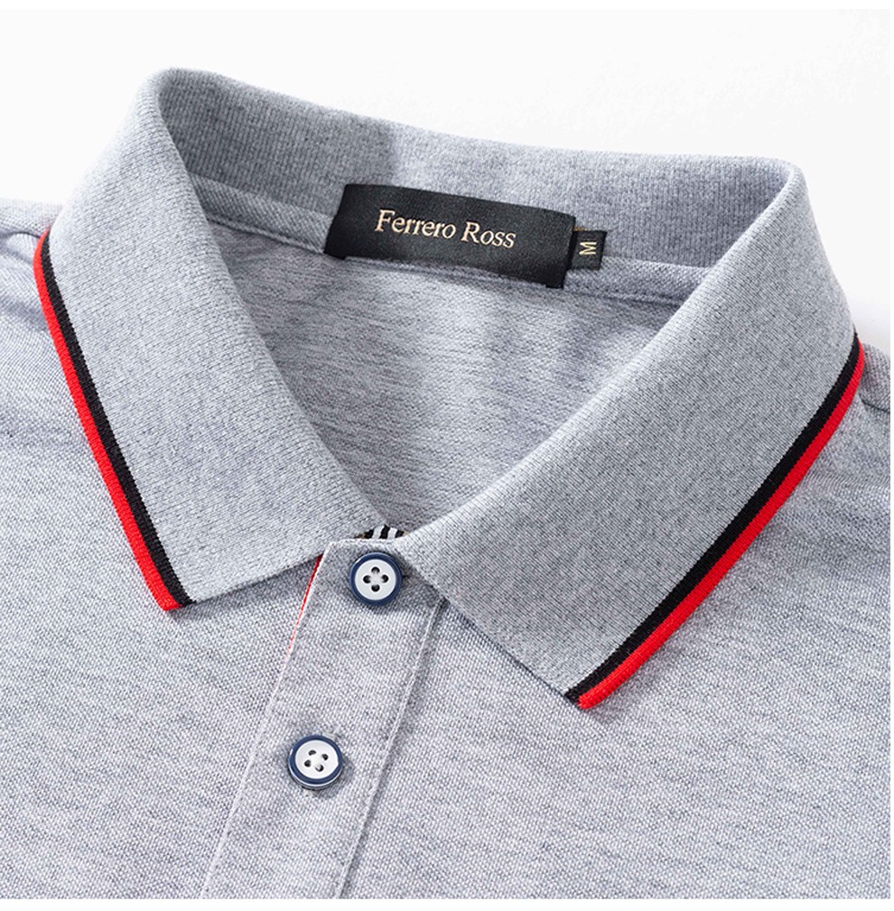 清凉一夏ferreroross男士2022春夏轻薄时尚商务休闲t恤polo衫hs213115
