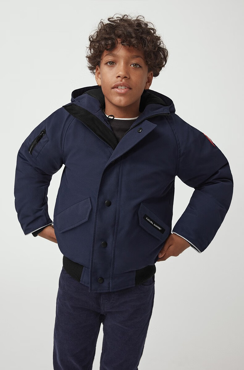 canadagoose加拿大鹅rundle青少年无毛皮飞行员夹克7995ynf63蔚洋蓝m