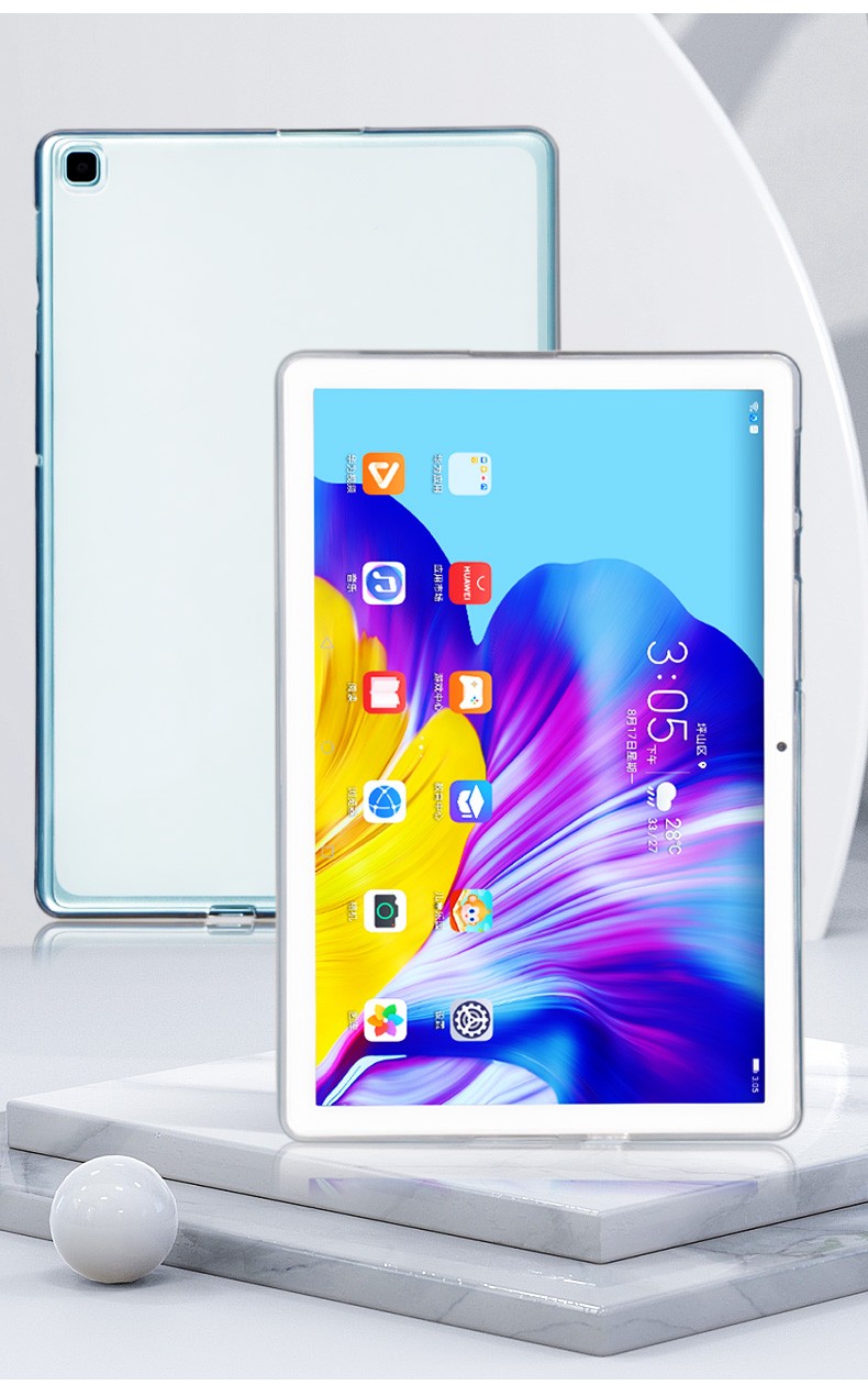 喜门红2021新款荣耀平板7保护套agm3w09hnal09hn全包轻薄透明磨砂软套