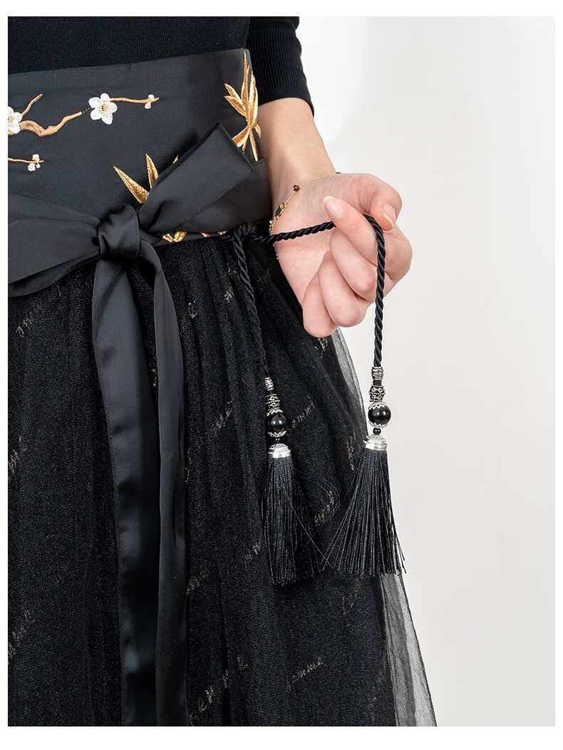 故宫文化 岁寒三友古风腰带 腰带配绳金线立体古风 文化创意 送女友礼