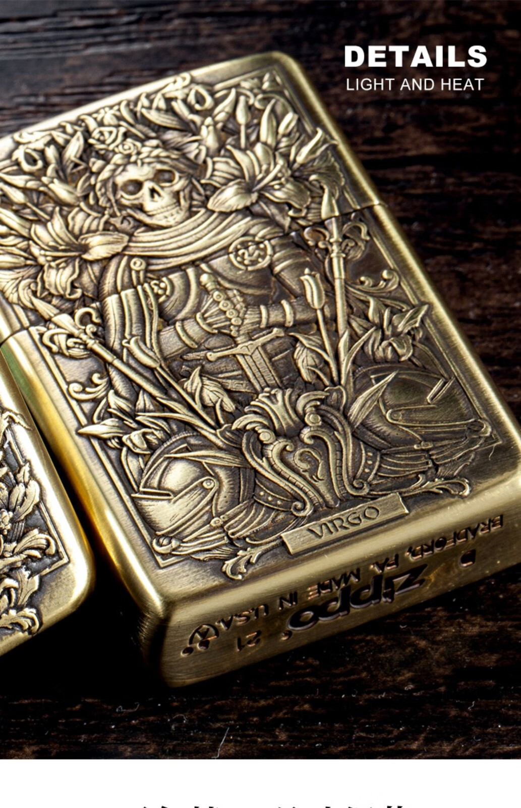 zippo正版打火机男士千语盔甲机深雕十二星座燃油防风送男友ad 巨蟹座