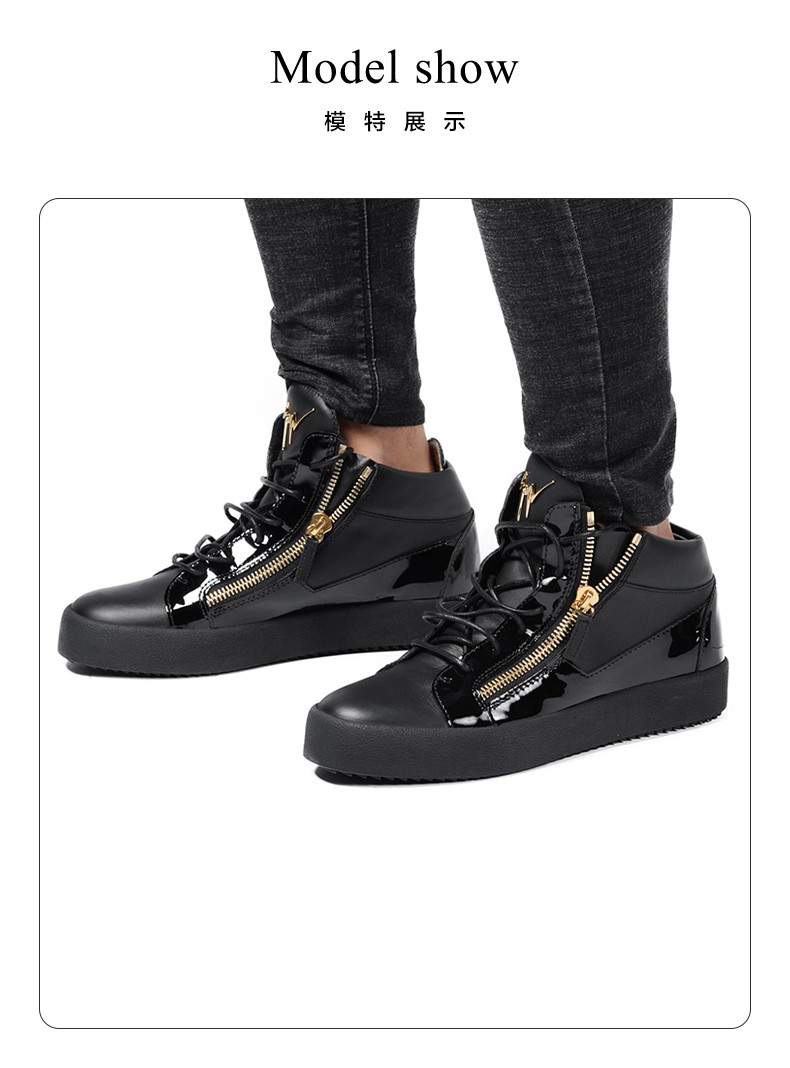 giuseppezanottigz朱塞佩萨诺第男鞋高帮板鞋黑色44码