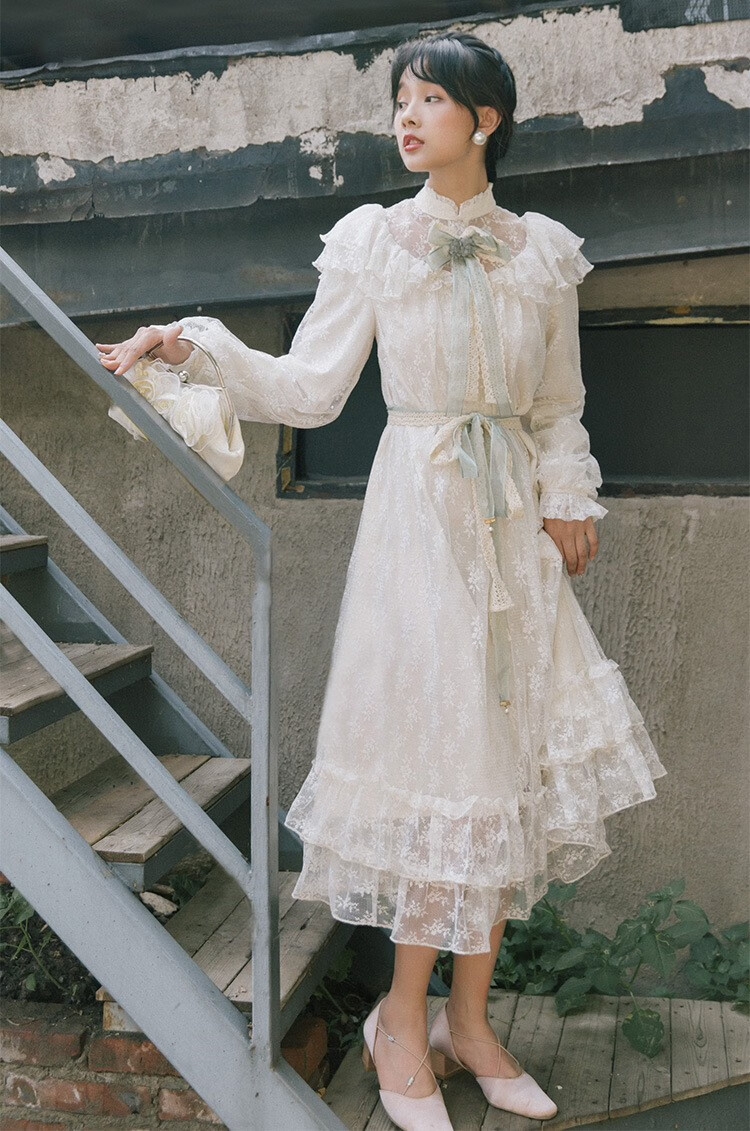 参加婚礼穿的衣服女民国风大小姐洋装女装洛丽塔日常轻