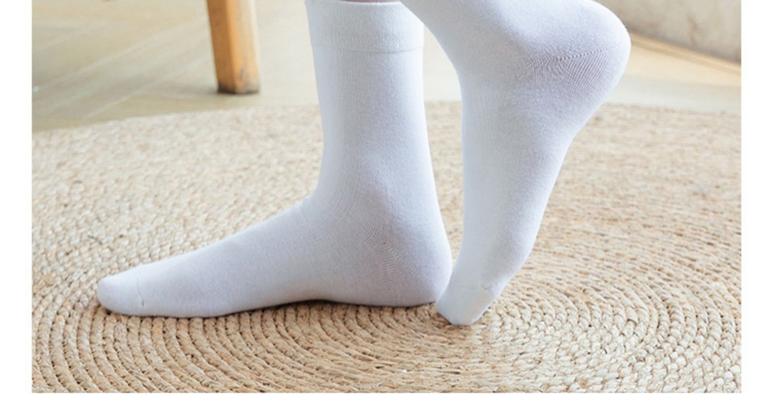 禾句纯白色袜子女春秋季精梳棉女袜百搭小白鞋中筒女士祙子纯白色精梳