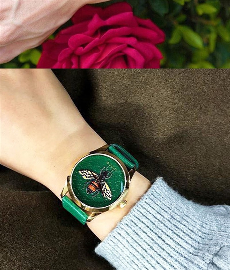 古驰gucci手表gtimeless系列小蜜蜂动物图案男女表中性款休闲时尚腕表