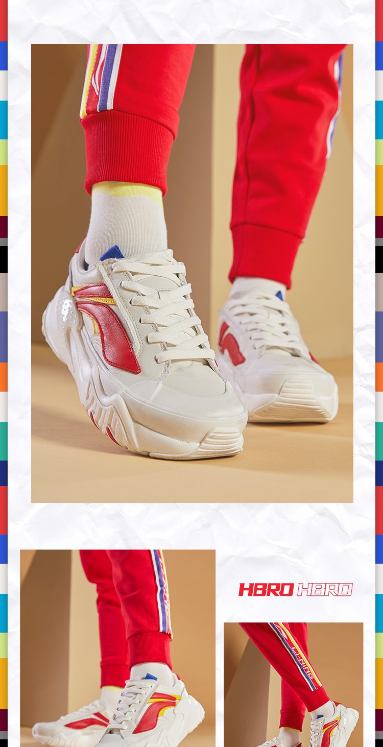 k中国李宁女鞋休闲鞋巴黎时装周走秀款惟吾hbrd女士经典休闲鞋华晨宇