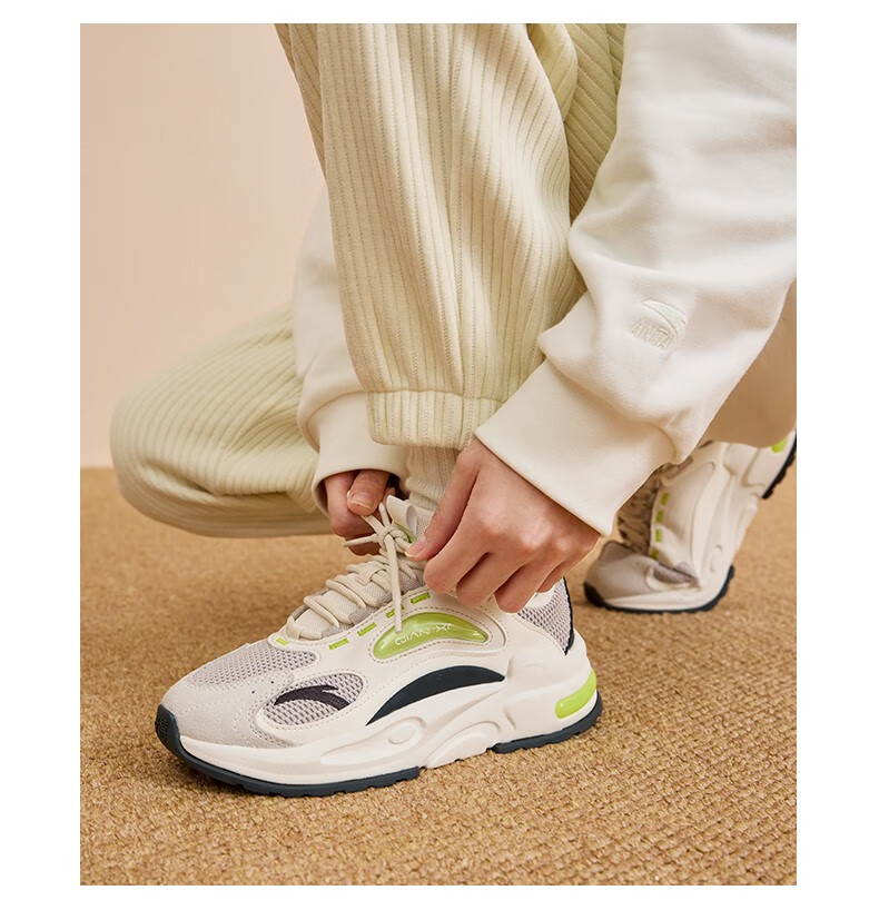 安踏千禧5 老爹鞋女鞋2022秋冬新款厚底复古休闲运动鞋122248890