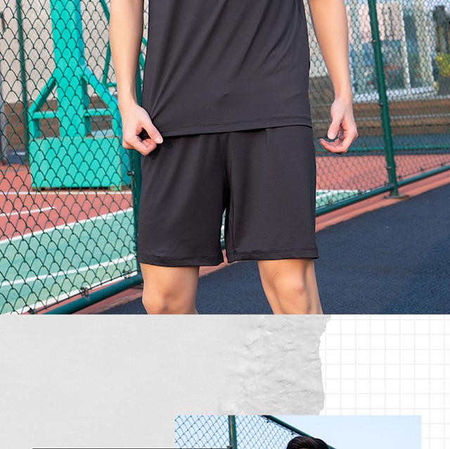 361度男装运动套装男短袖短裤子夏季款跑步健身休闲运动服圆领t恤两件