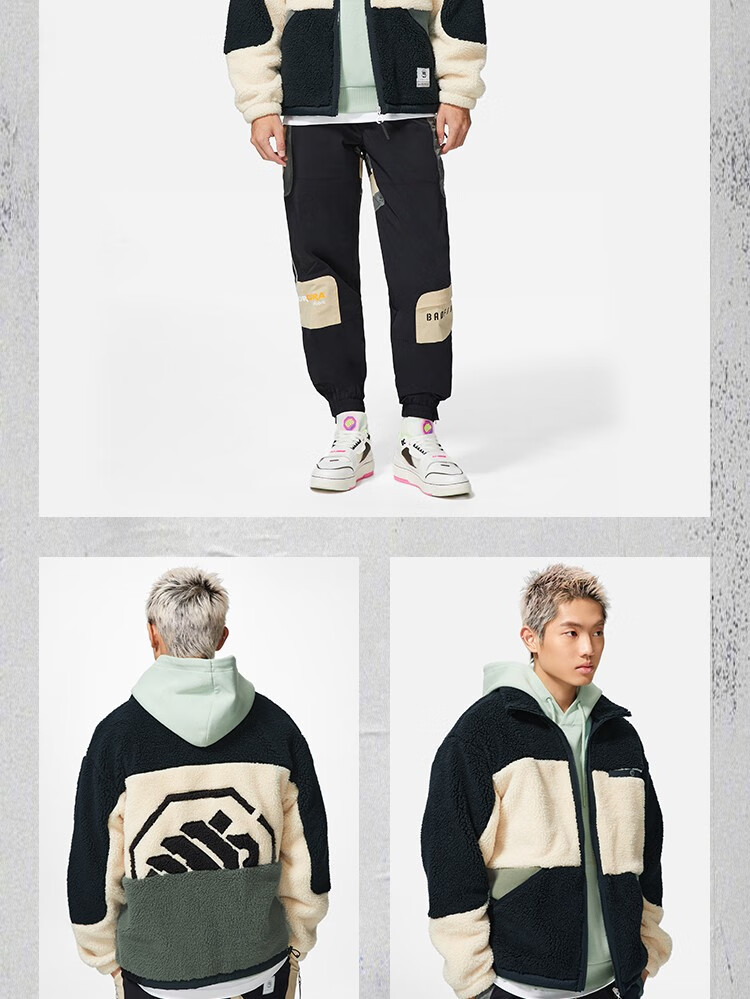 李宁(li-ning) 李宁外套男秋冬新品反伍badfive物极必反加绒针织上衣