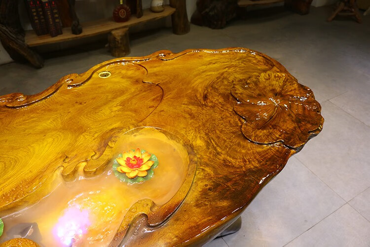 犀艺天然树根实木流水功夫茶台根雕茶几家用木雕茶海木根雕流水养鱼茶