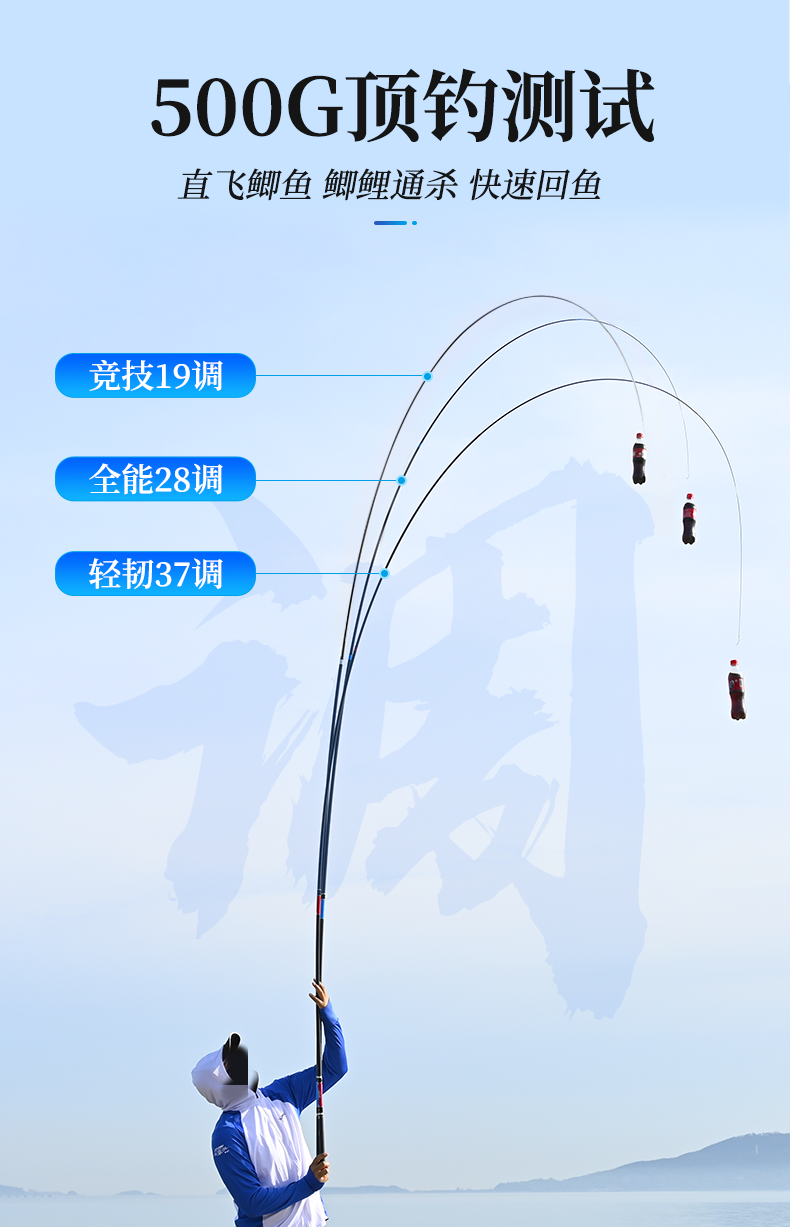 轻奢品牌鱼竿钓竿鲫鱼竿手杆碳素超轻超细超硬37偏28手竿台钓鱼竿19调