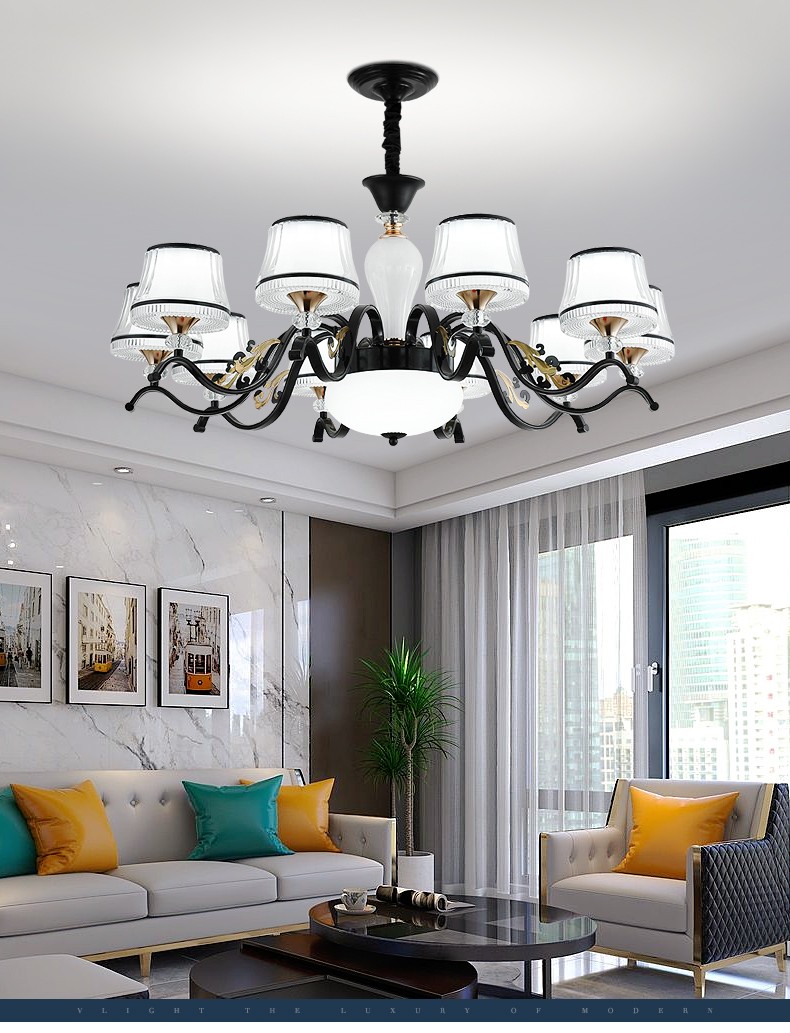 池暝 吊灯led北欧现代简约客厅吊灯套餐网红大气轻奢大厅餐厅灯卧室