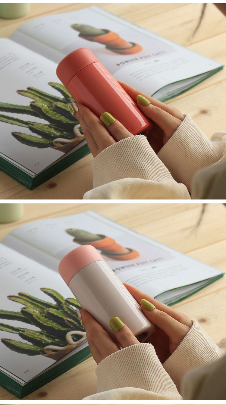 日韩糖果色保温杯 ins原宿风小巧可爱少女学生水杯迷你便携小杯子 slp