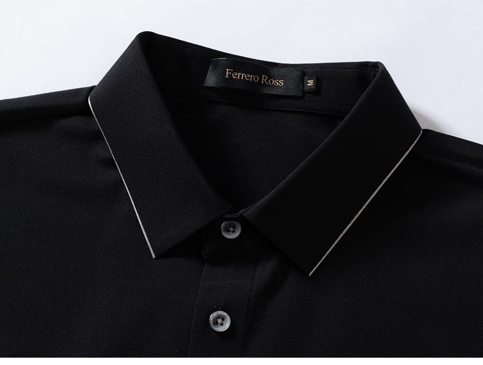 潮流精选ferreroross男士2022春夏时尚商务休闲t恤polo衫hs213302黑色
