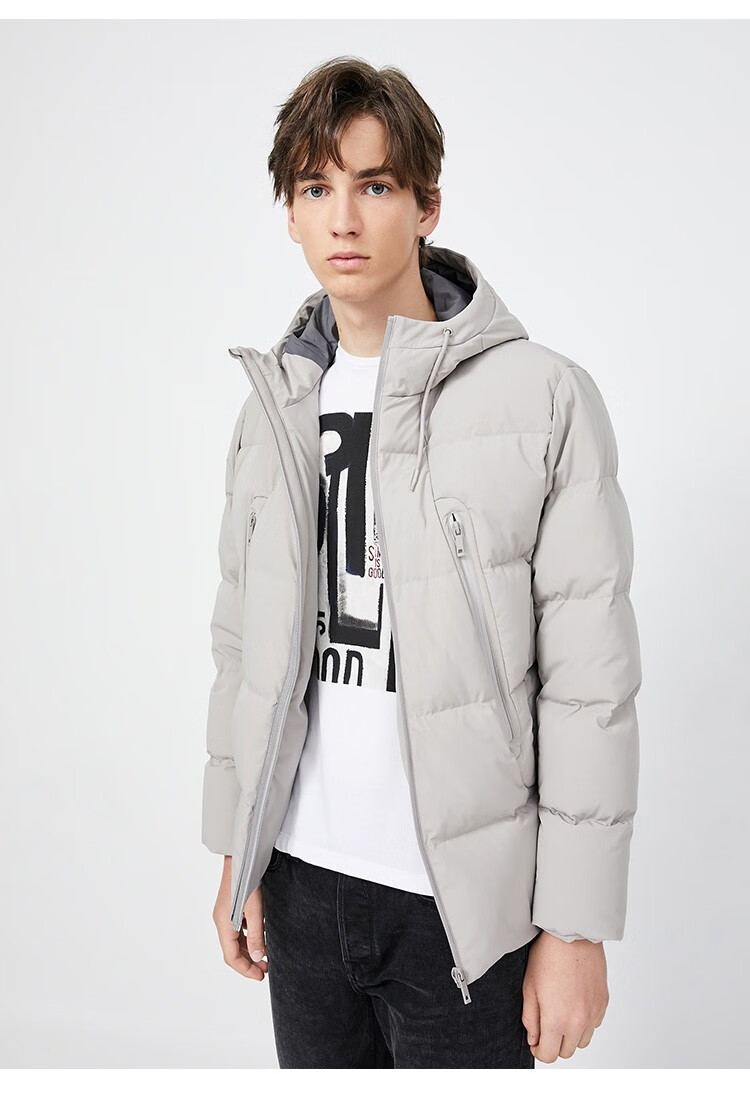 jackjones杰克琼斯鸭绒保暖连帽休闲男装羽绒服外套冬219412523 e41