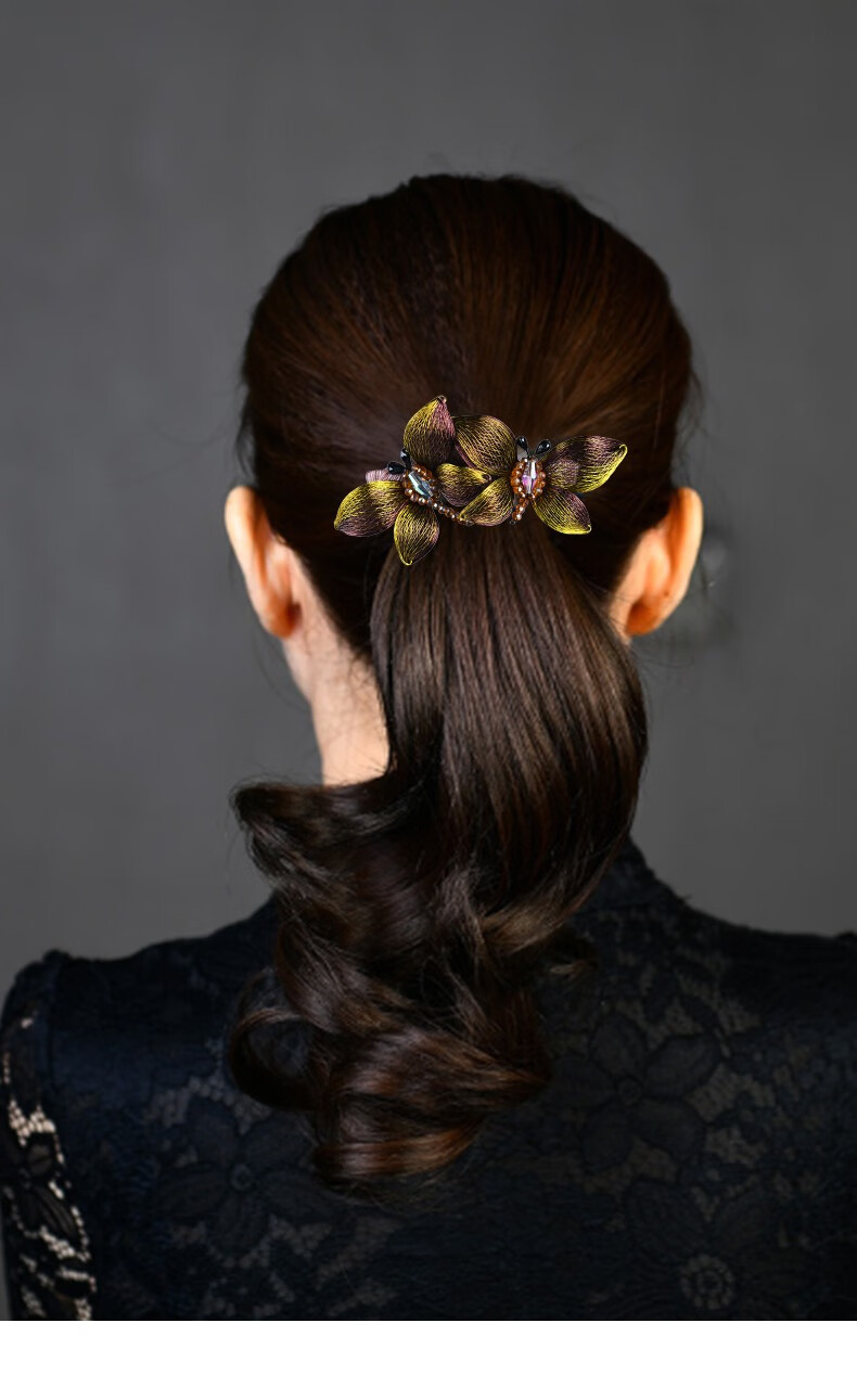 雅贵人高档成人盘发夹女后脑勺韩版网红盘头发卡子横夹女士优雅简约