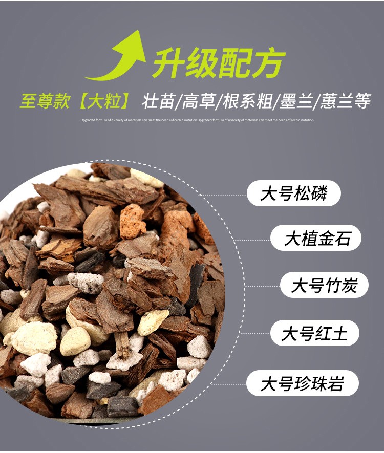 fanai兰花土专用土家用透气营养土植料虎皮兰蝴蝶兰君子兰大颗粒松树