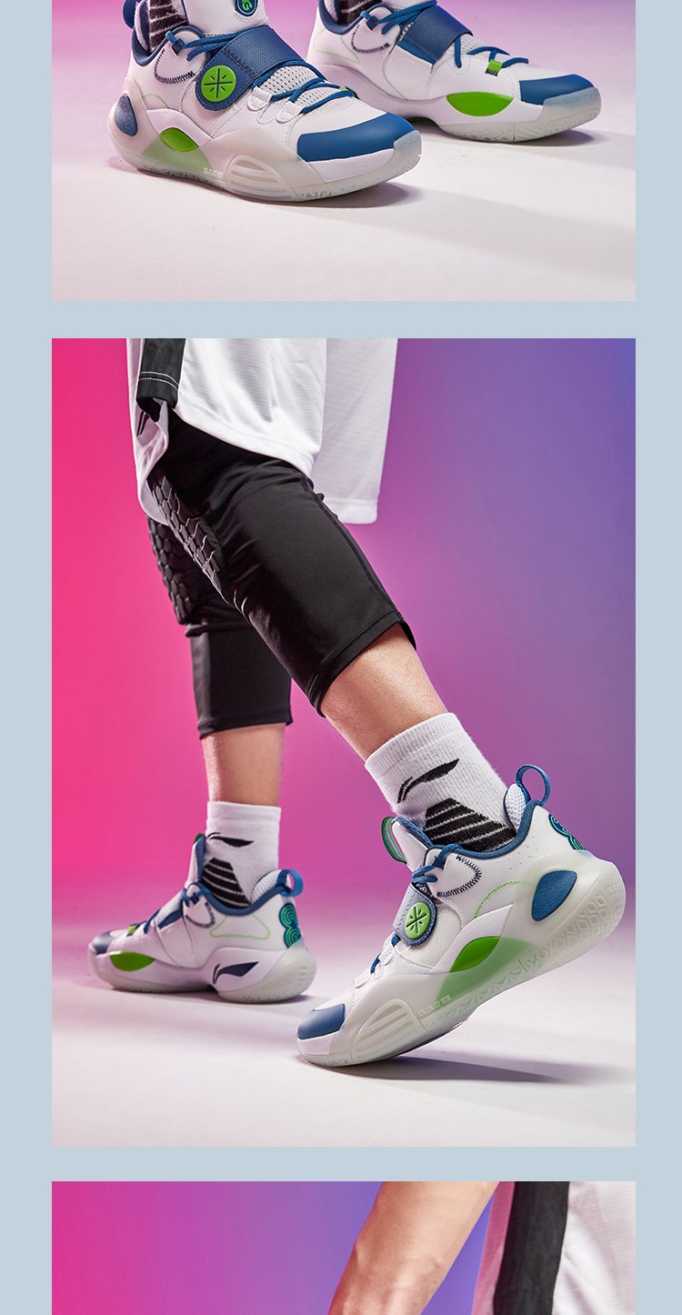 李宁全城8篮球鞋男鞋韦德系列新款运动鞋缓震潮球鞋abaq0695标准黑39