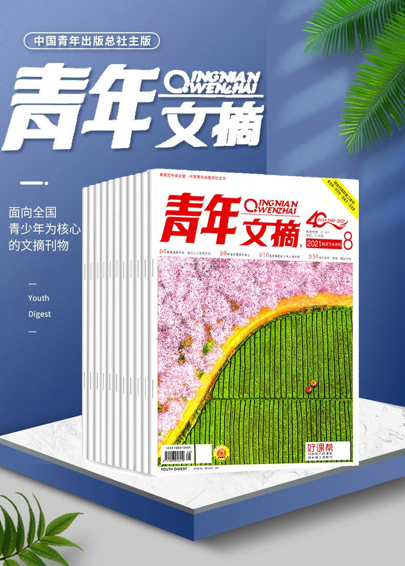 青年文摘杂志2021年12671011期共6本初高中作文素材青少年校园课外