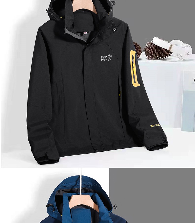 claw money冲锋衣女装外套春秋户外休闲情侣夹克大码上衣防风防水衣