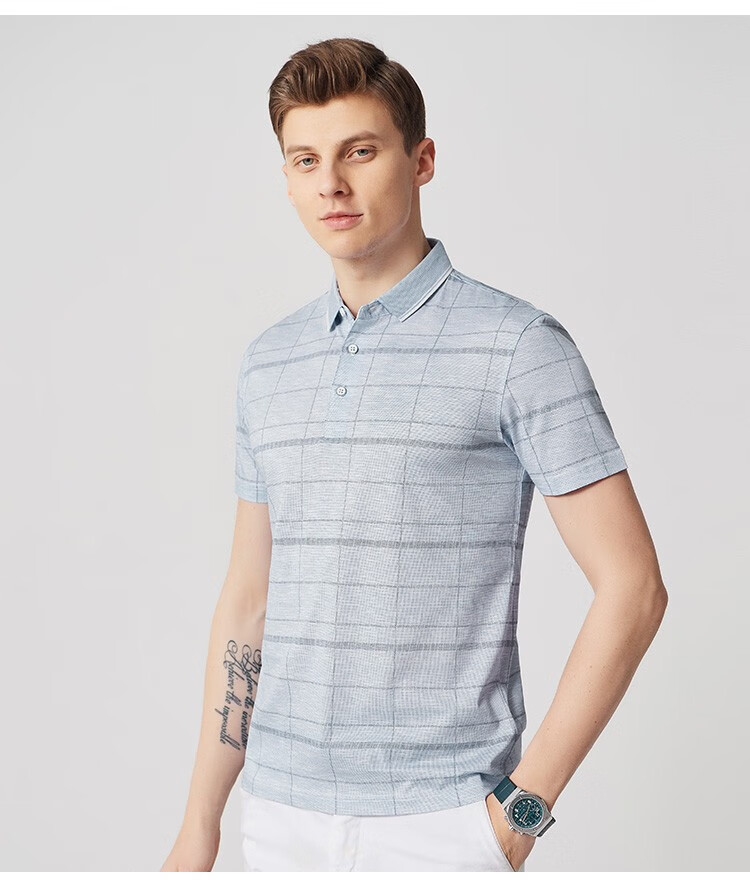 杉杉男装短袖polo衫男2021夏装新品t恤半袖男士翻领男宽松保罗上衣