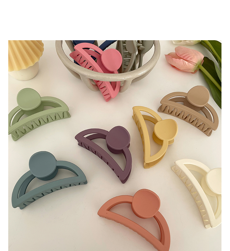 韩国网红ins半圆发夹女边夹日系气质发卡个性奶油色抓夹发抓后脑勺