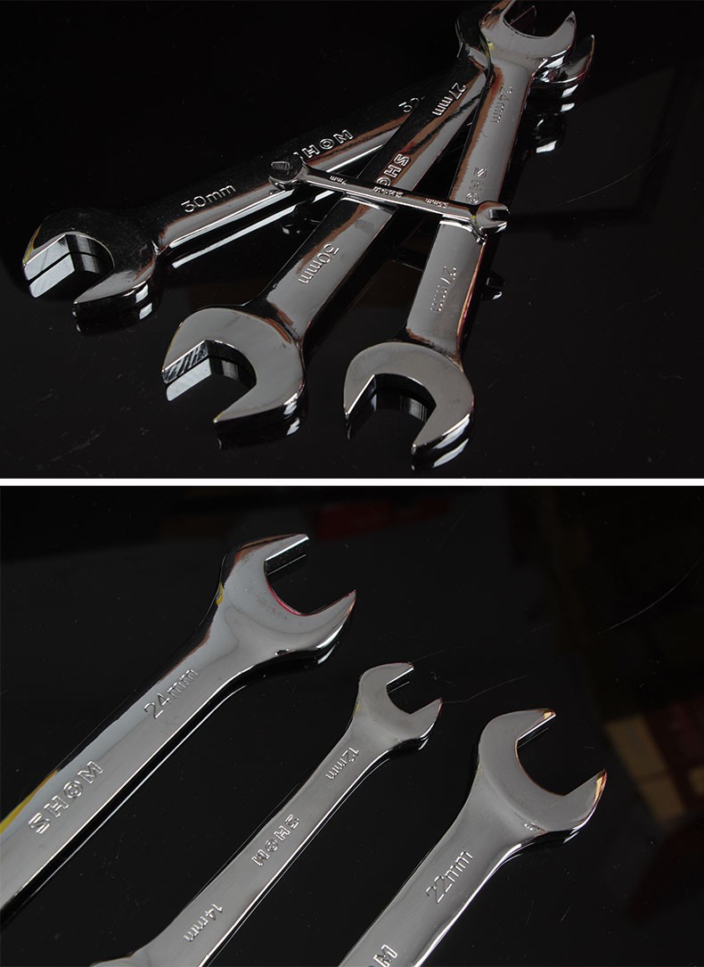 双开口扳手呆扳手双头超薄叉口死口大固定扳手81014171719开口扳手67