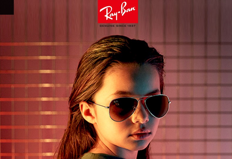 rayban雷朋儿童眼镜飞行员形太阳镜童蛤蟆镜防紫外线0rj9506s可定制