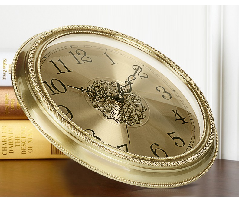 枫颂fensog欧式纯铜挂钟客厅装饰豪华钟表简约家用金属创意时钟 a款