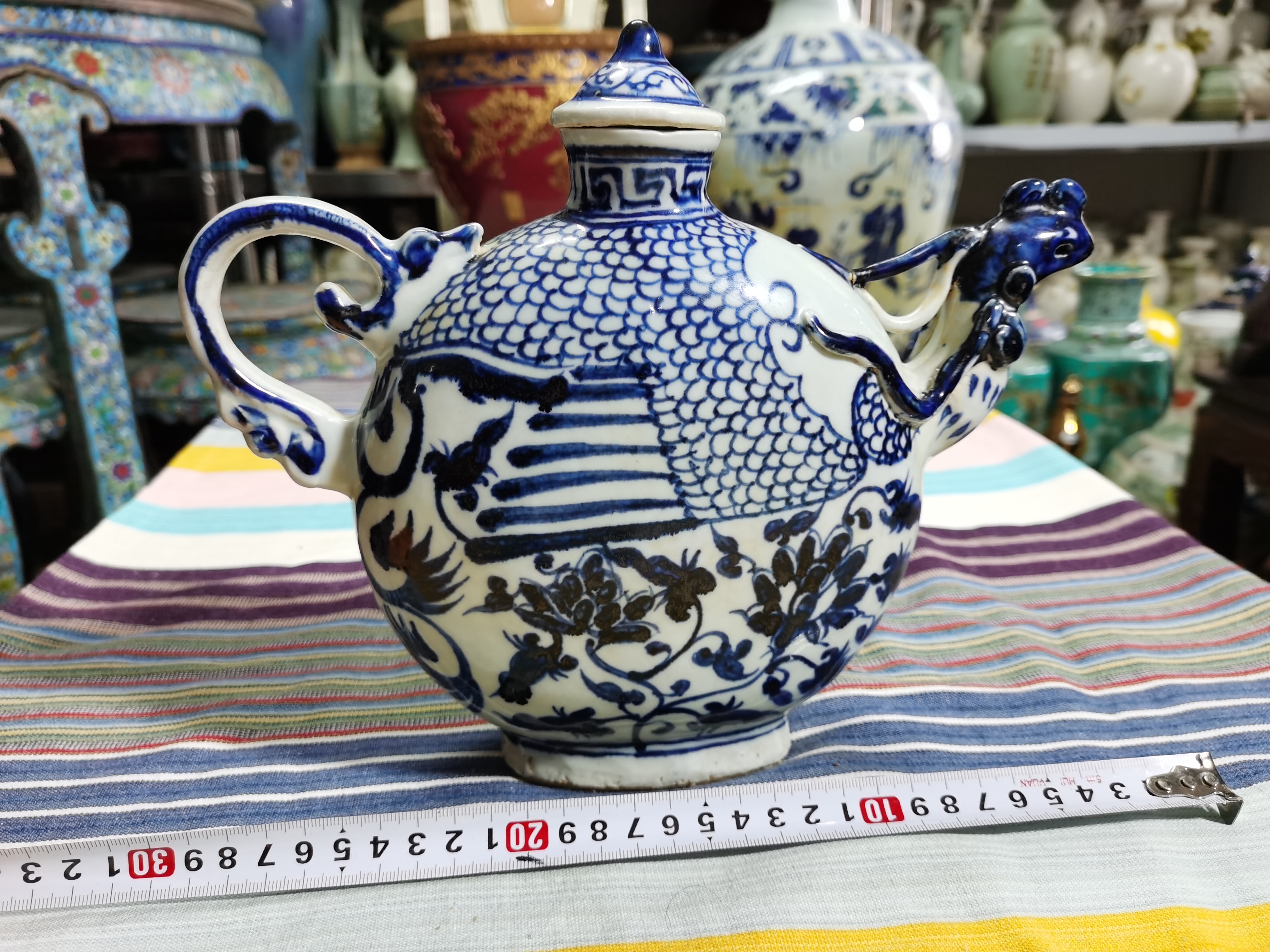 藏品处置(元朝)青花鸡首壶-京东司法拍卖