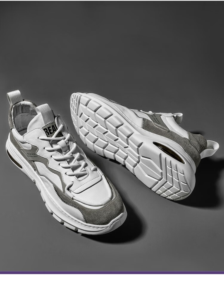 男小白鞋【头层牛皮拼接】2021春夏款运动鞋潮时尚透气耐磨减震k26928