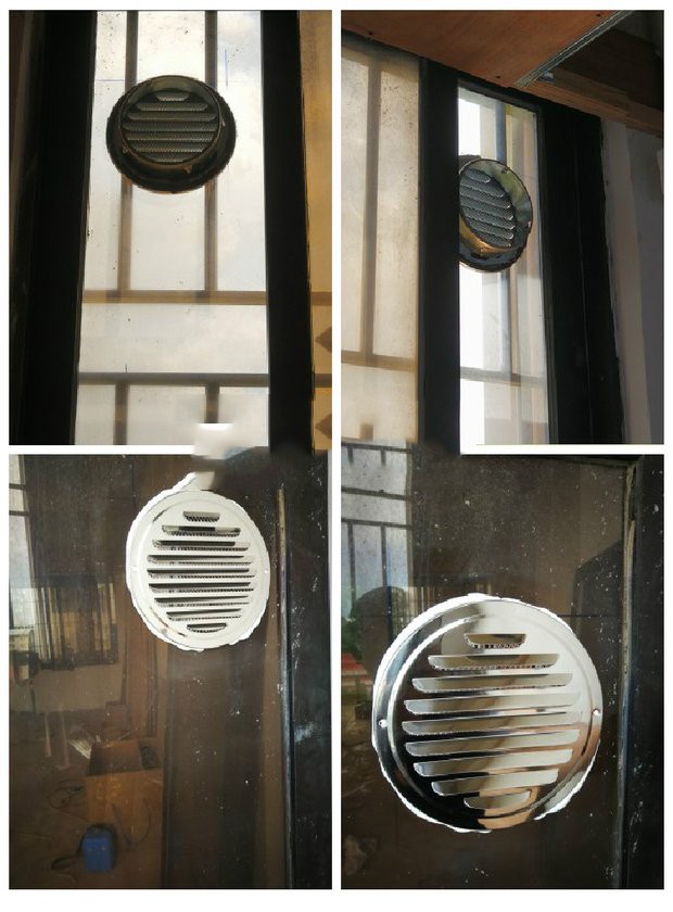 不锈钢风帽外墙出风口油烟机排烟管防风罩平口平头室外排风150mm201
