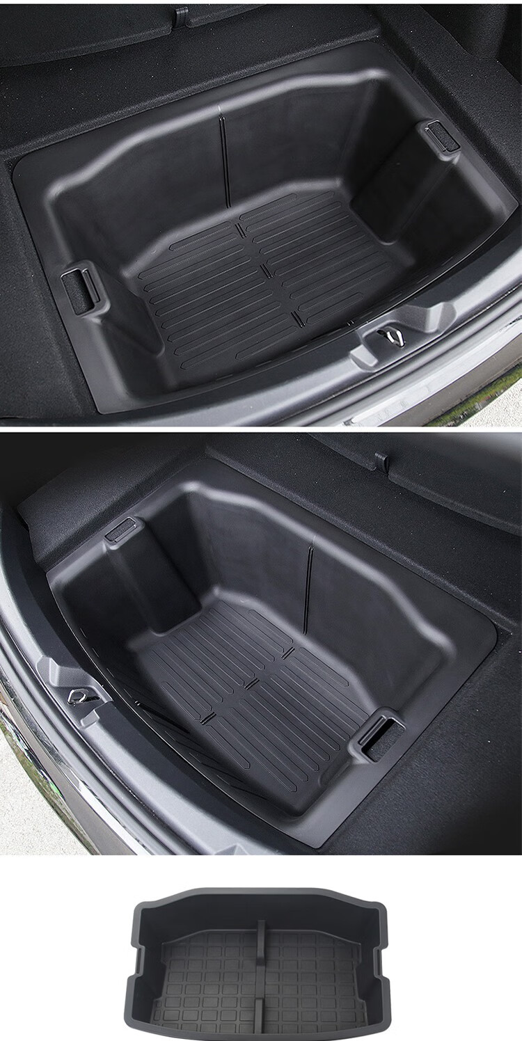 适用于特斯拉model3后备箱储物盒下层储物改装双层收纳置物工具箱内饰